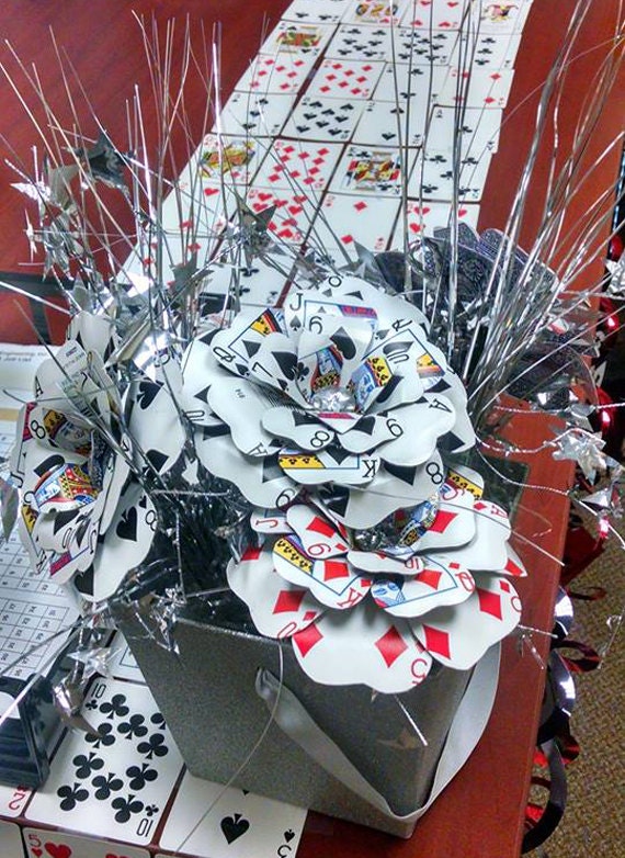 Playing Card Flower Bouquets Etsy