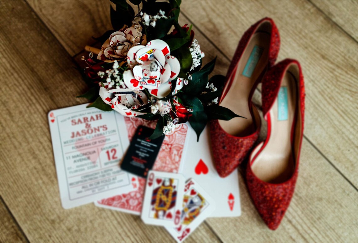 Playing Card Flower Bouquets Etsy