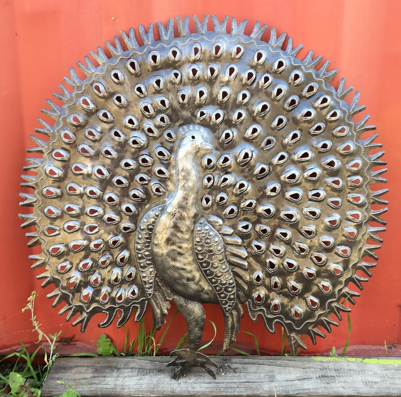 Metal Peacock Inspirational Wall Decor Indoor and Outdoor ... Metal Peacock Wall Decor Indoor and Outdoor