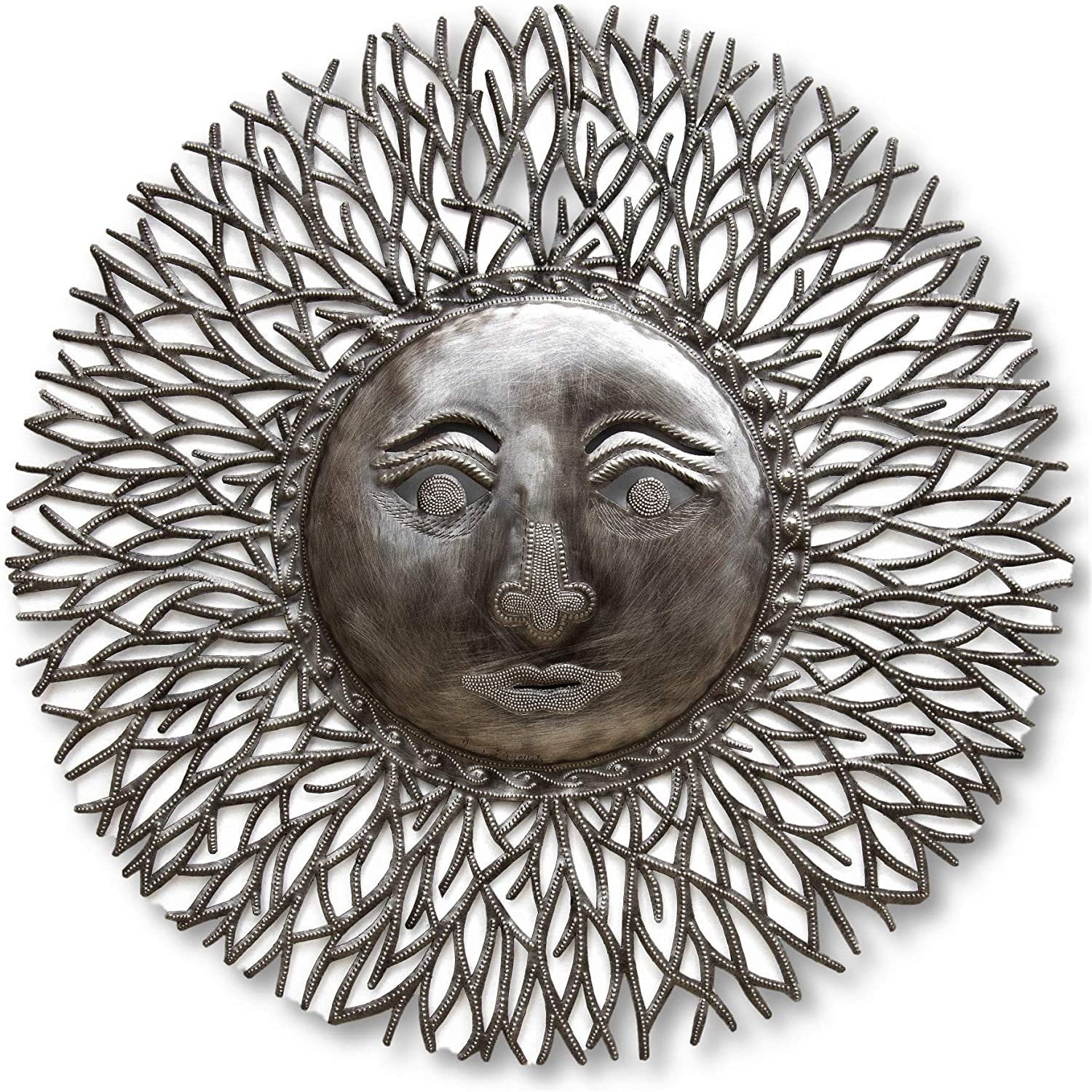Haiti Sun Metal Wall Art, Haitian Hands Made, Global Handcrafted