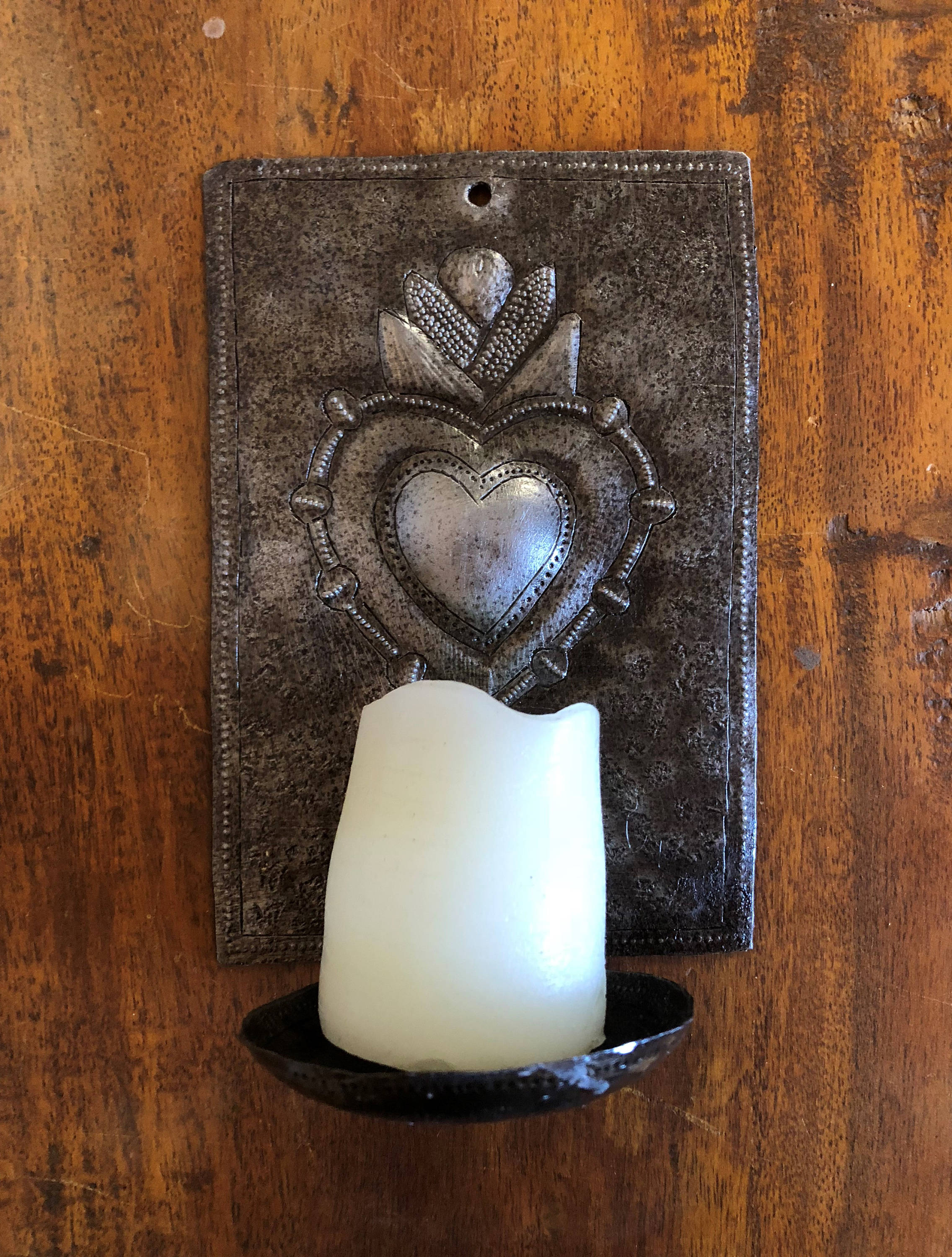 Metal Heart Wall Sconce Candle Holder milagros Etsy