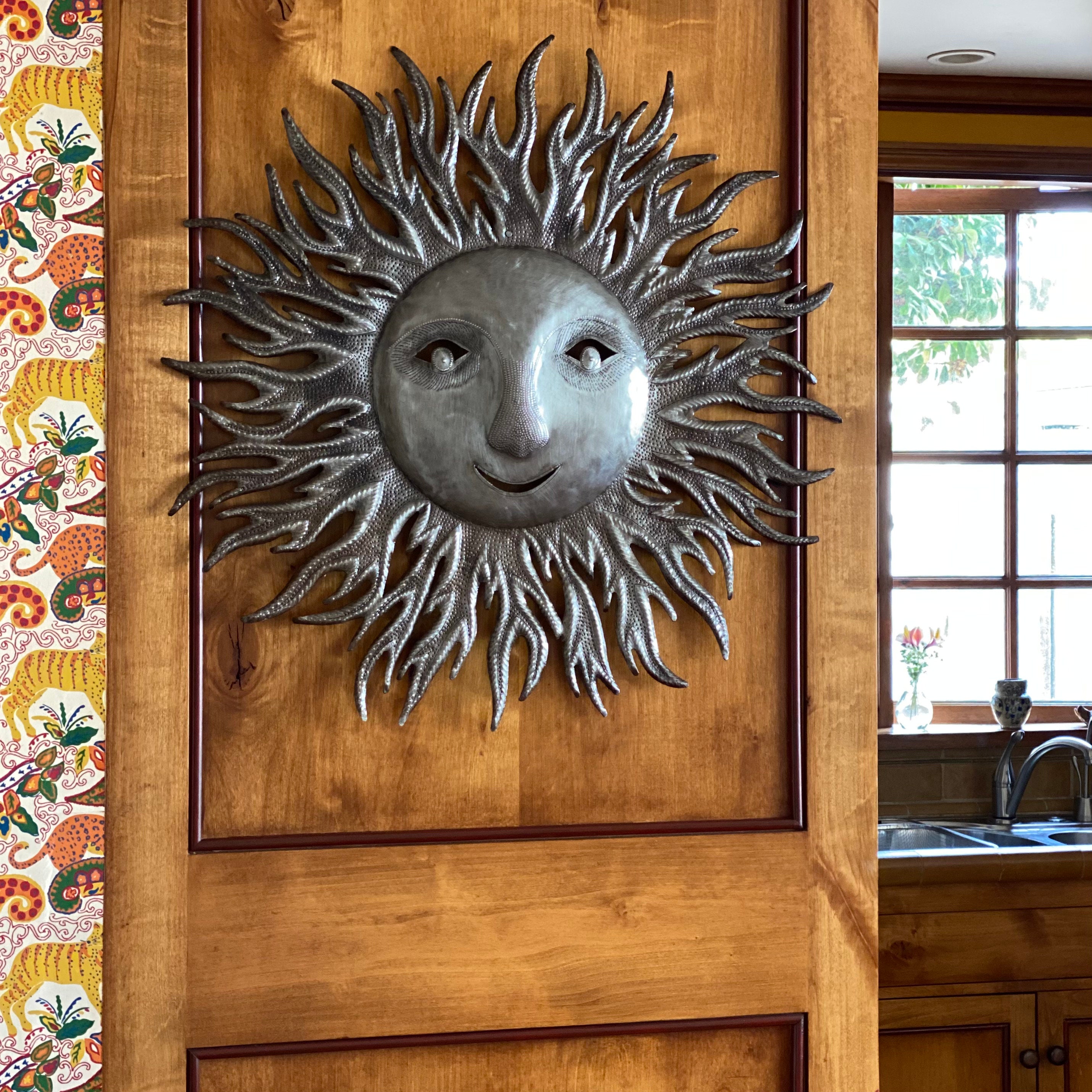 Windblown Sun Outdoor Wall Hanging Sun Handmade in Haiti Etsy
