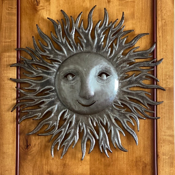 Windblown Sun Outdoor Wall Hanging Sun Handmade in Haiti Etsy