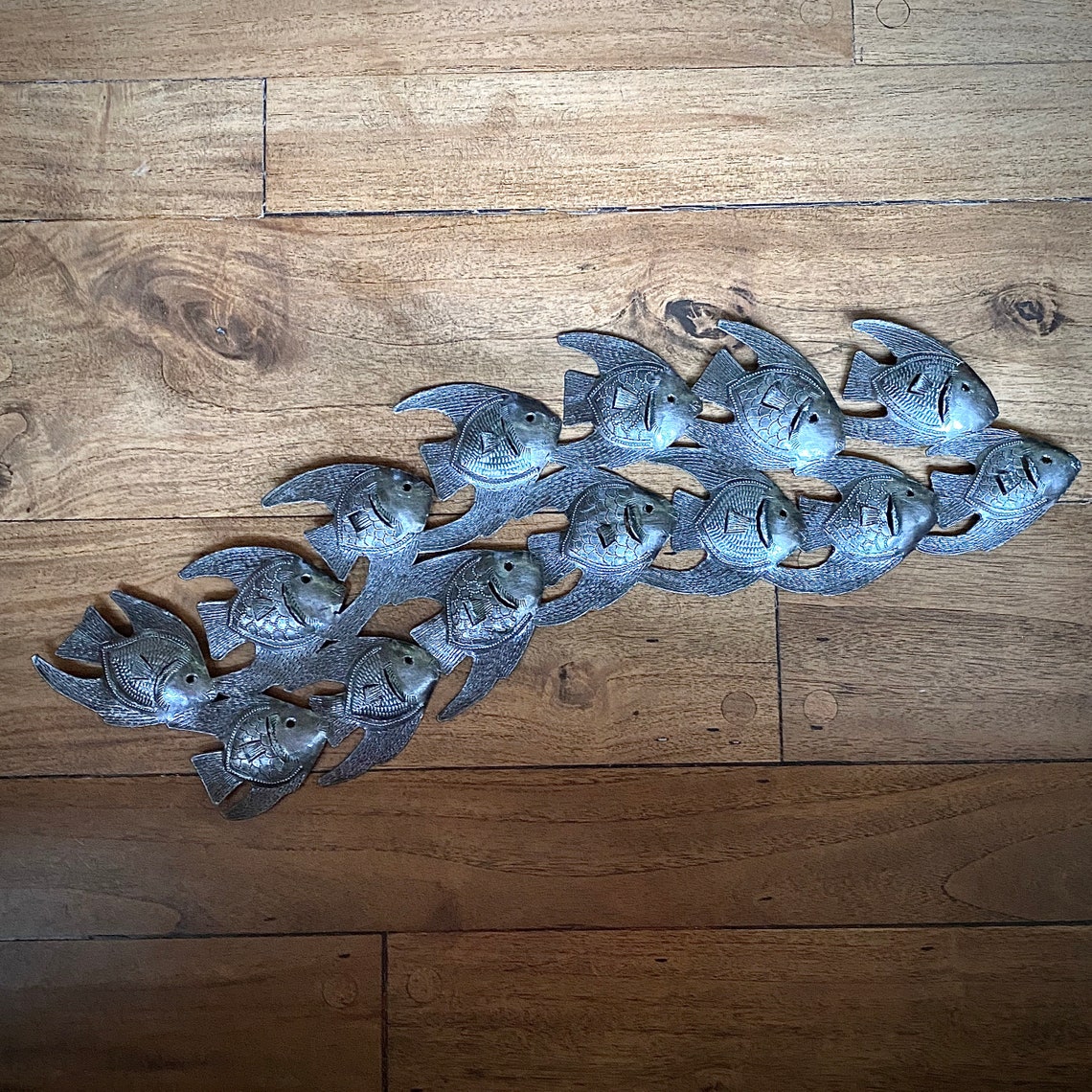 Beach Metal Wall Art School of Fish Swimming Nautical Etsy