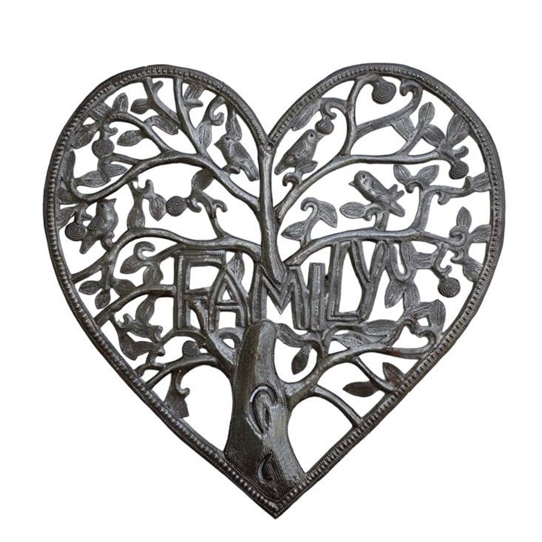 Handcrafted Haitian Folk Art Family Tree of Love With Birds Etsy