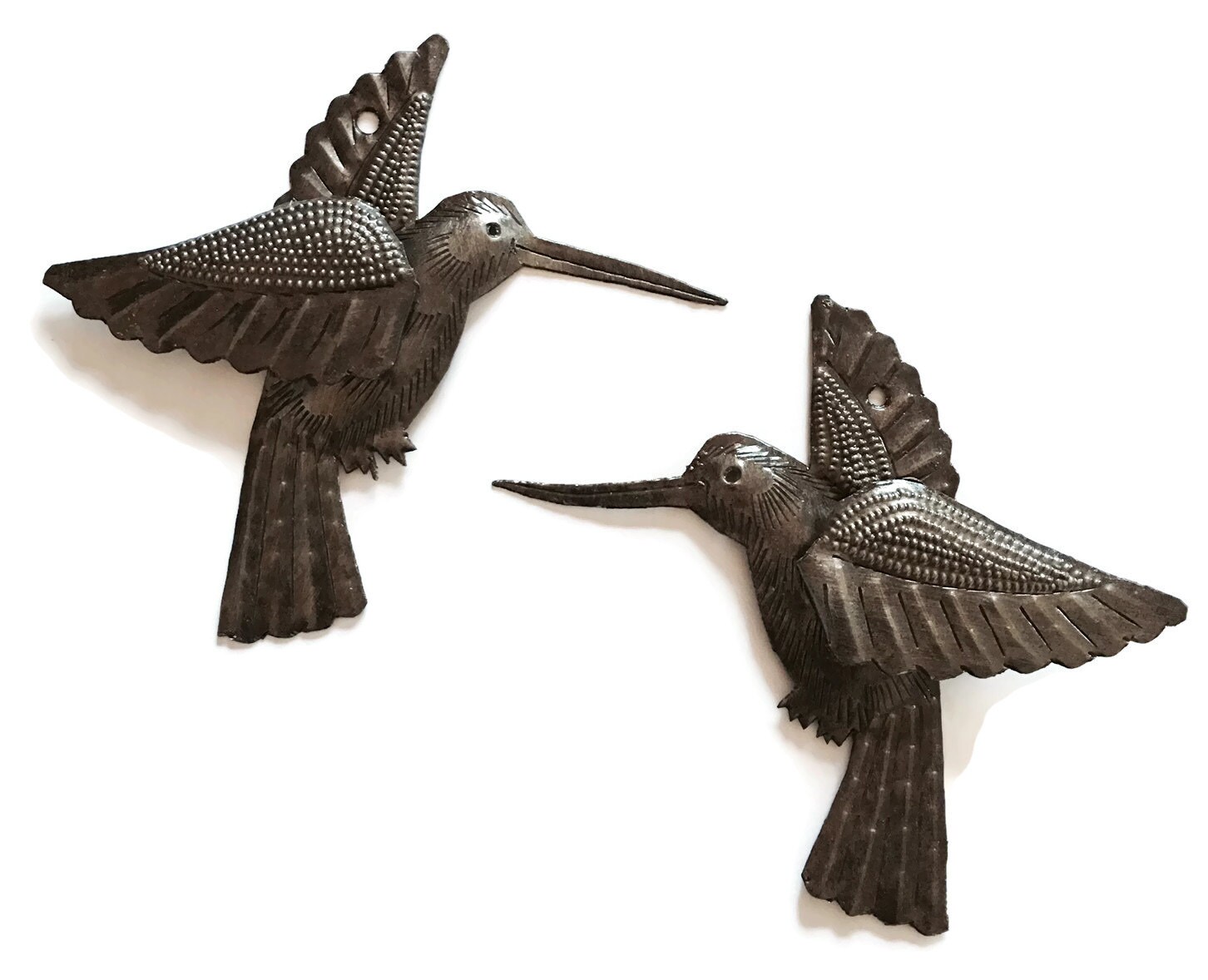 Metal Hummingbird Bird Wall Artwork Of Garden Decoration Outdoor Statue Set of2 Metal Hummingbird Bird Wall Artwork Of Garden Decoration Outdoor Statue Set of2
