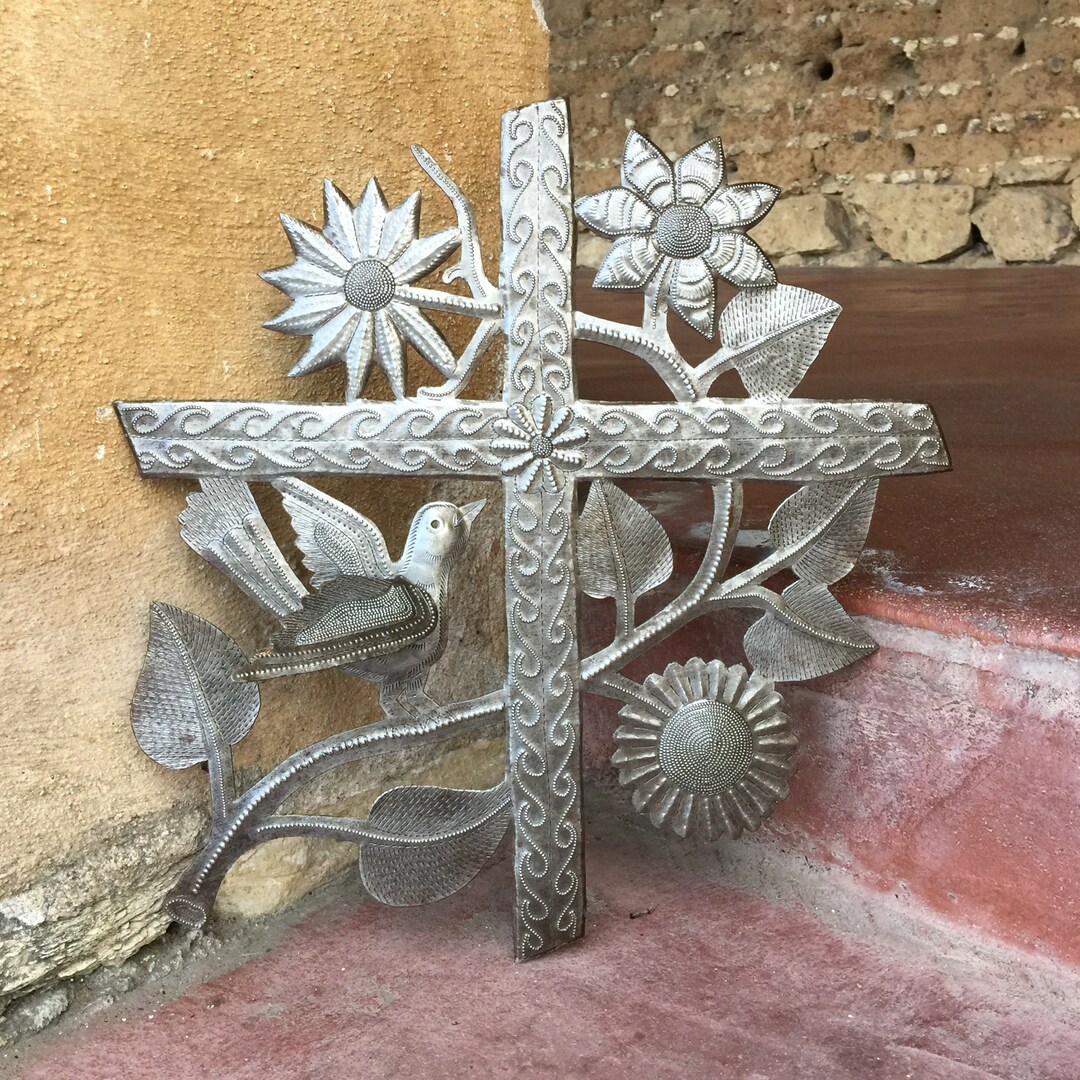 Large Metal Cross Wall Hanging Cross Ecofriendly Gift Etsy
