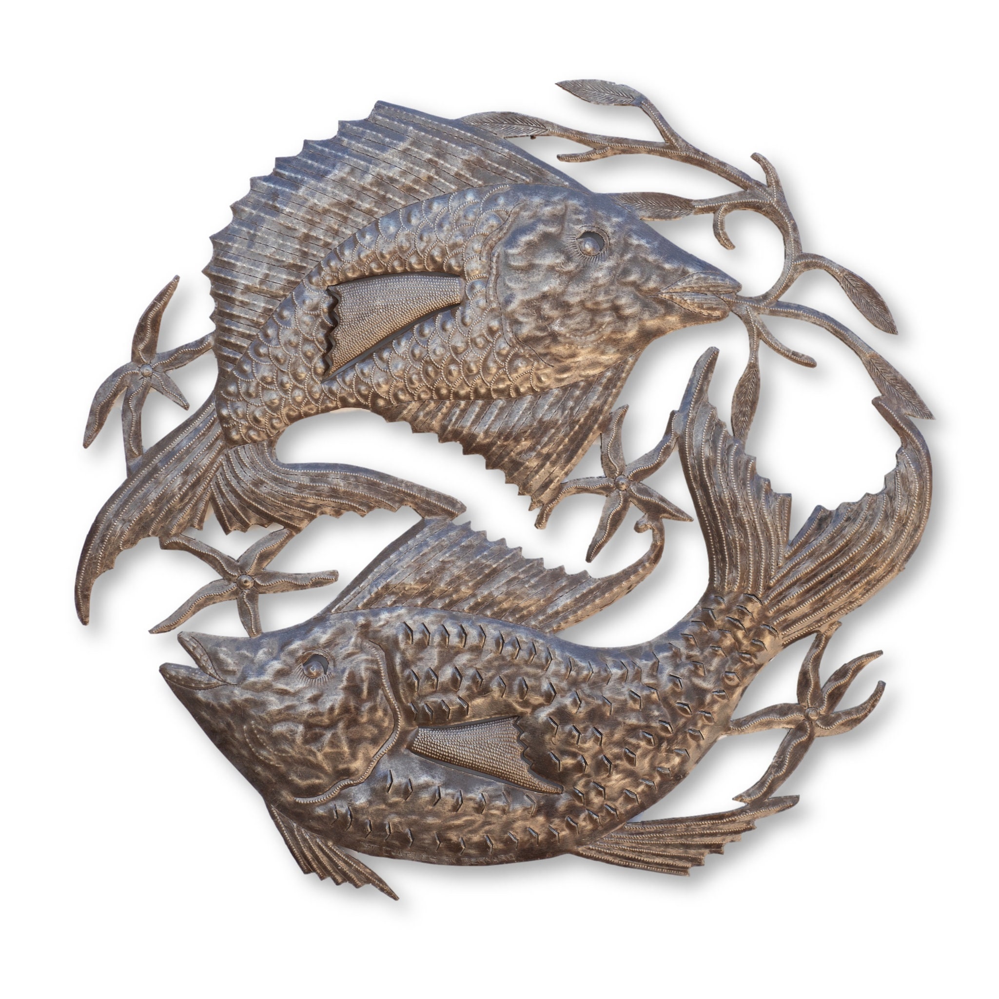 Fish Season, Sea Life Wall Hanging Metal Wall Art, OneofaKind