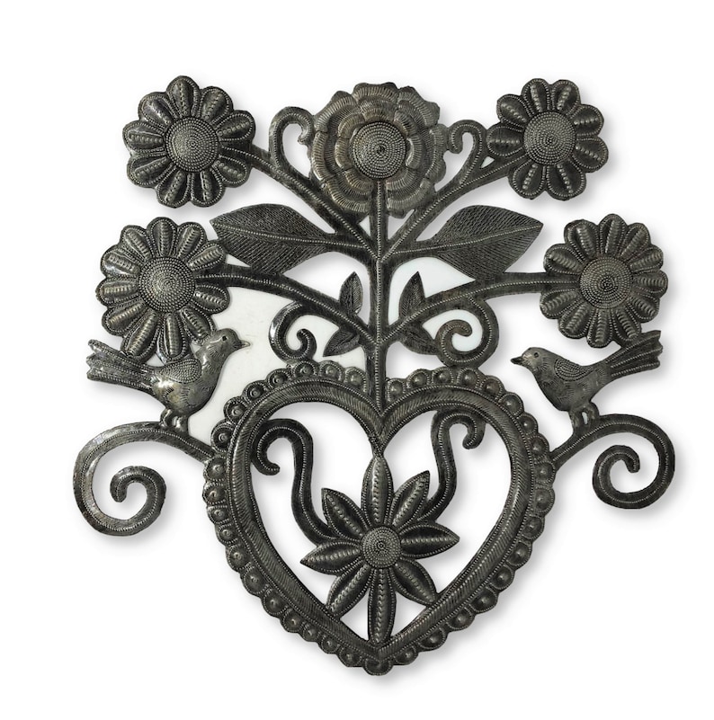 Heart Shaped Tree of Life Metal Wall Art Contemporary Steel Etsy