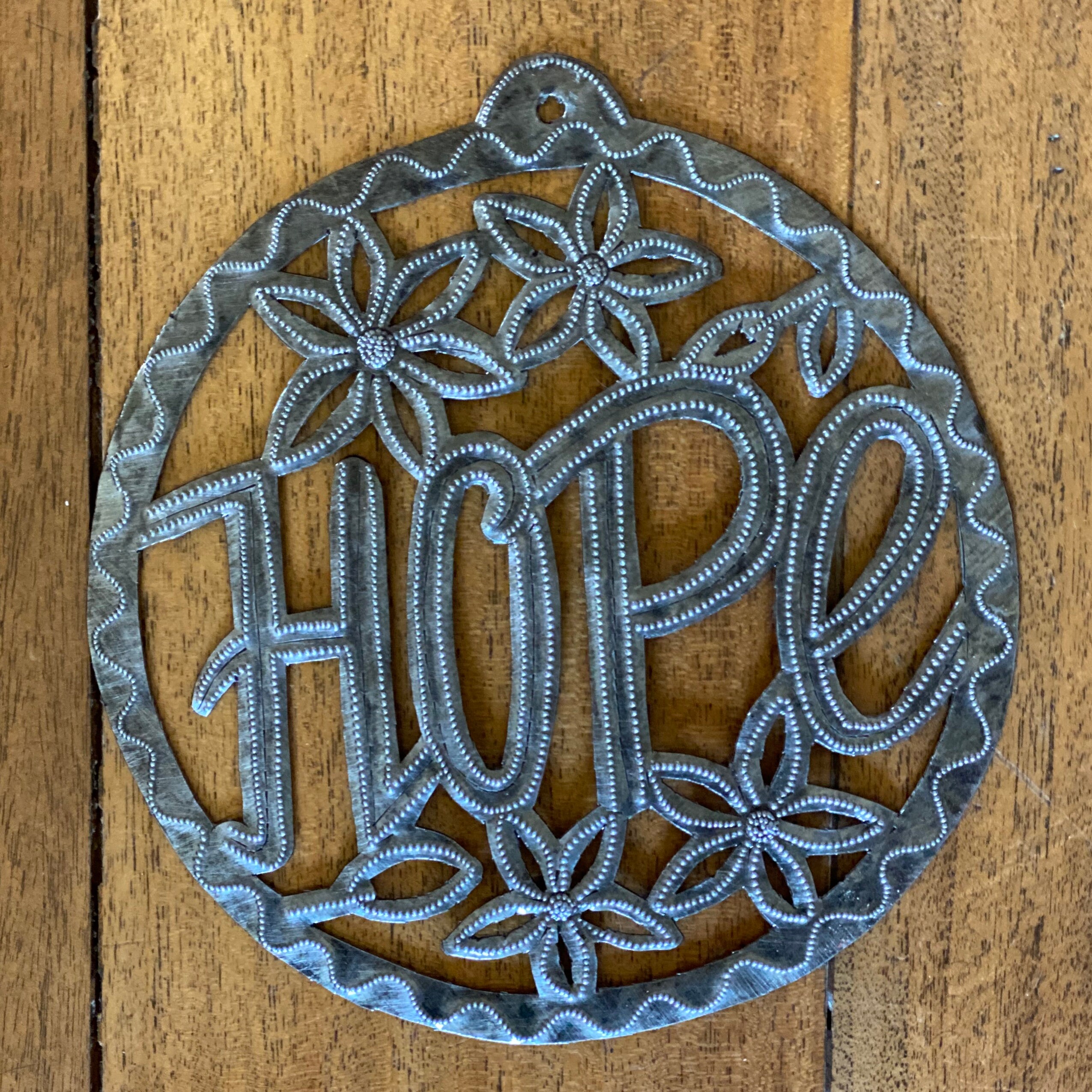 Hope Metal Wall Art Reclaimed Metal Word Sign Home Decor Etsy