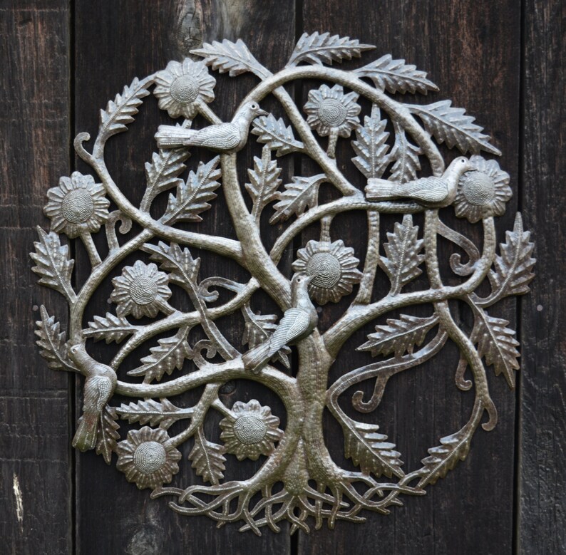 Tree of Life Garden 3D Birds Metal Wall Art Decorative Wall Etsy