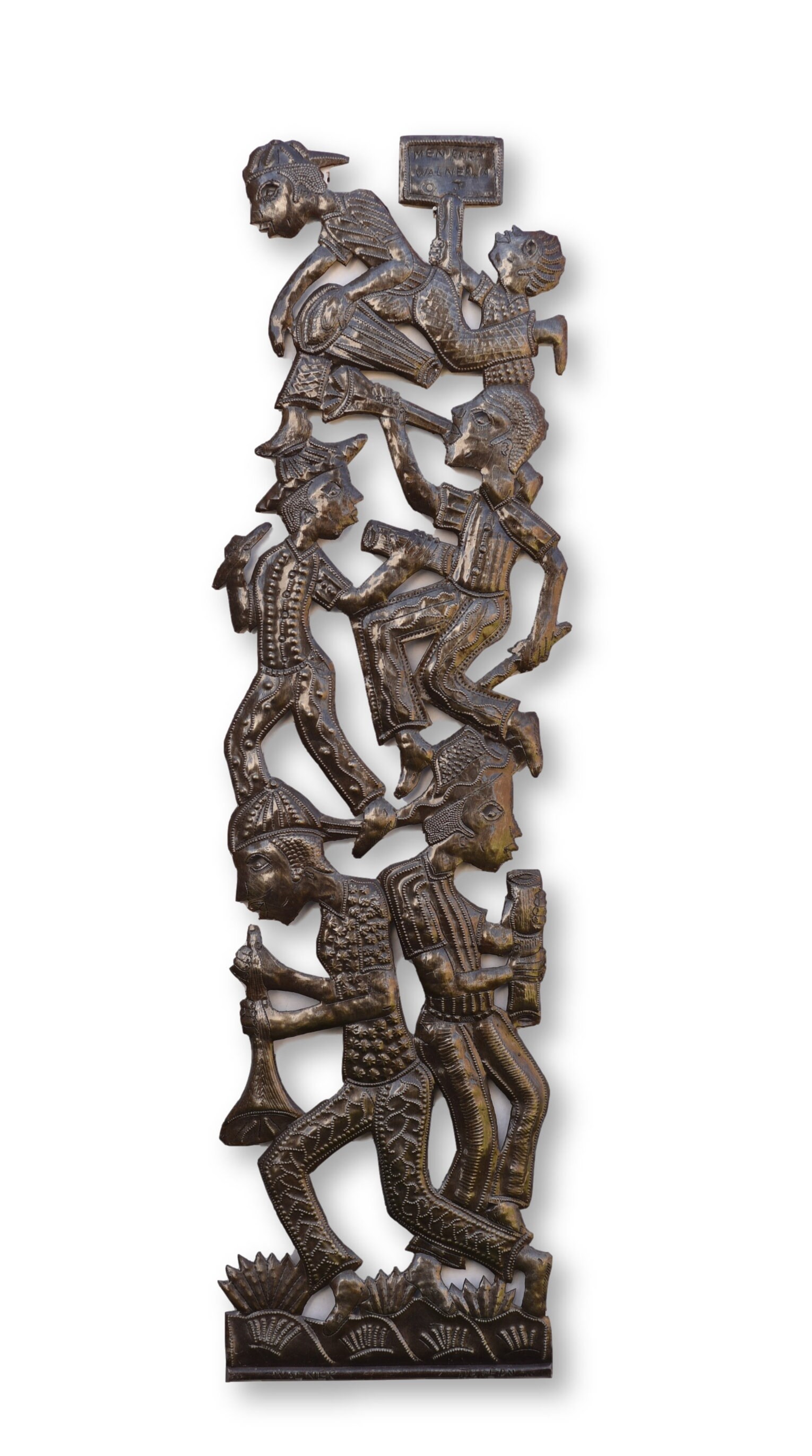 Fair Trade Metal Art Handcrafted Haitian Garden Sculpture Set of 6 Small Birds