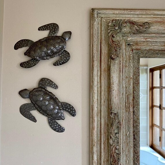 Sea Turtles Beach Metal Wall Art Set of 2 Nautical Wall - Etsy Israel