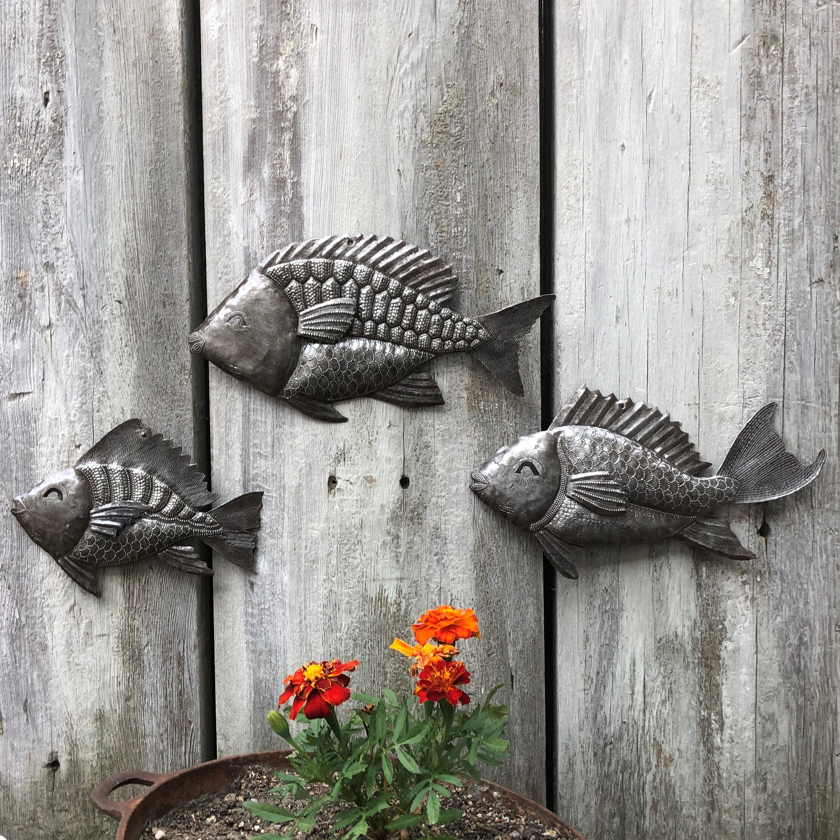 Decorative Nautical Fish, Wall Hanging, Beach Themed Home Decor, Whimsical,  Catch of the Day 8.5 X 6 X 0.5 Inches 