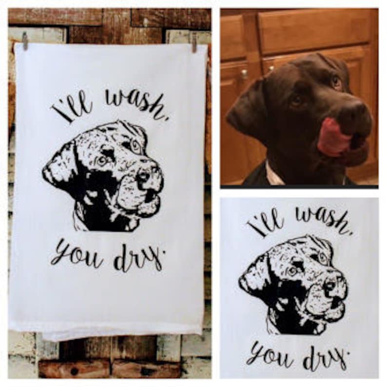 Tea-Towel-Your-Pets-Picture-Gifts-Dog-Lover-Housewarming-Linen image 0