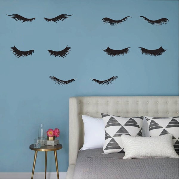 Eyelash Wall Decal Etsy