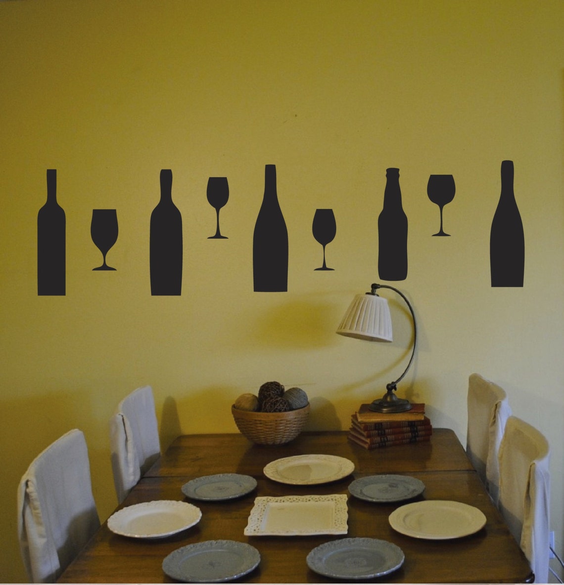 Wine Glass Bottle Wall Decals set of 20 Fun wino Glasses Etsy