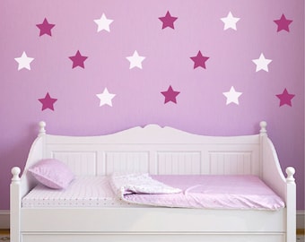 Stars, Peel and Stick, Wall Decals, Set of 10, Nursery stickers Static window cling clings