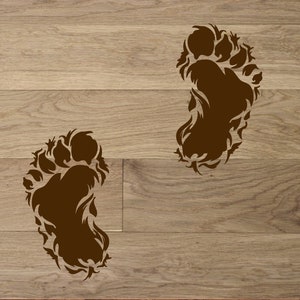 BIG FOOT prints Decals, Set of 10, Sasquatch yeti Static window cling clings