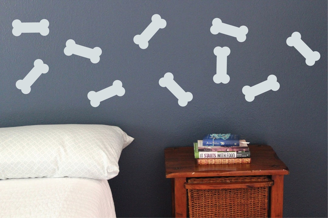 Dog Bone Wall Decals, Set of 10, Fun Stickers Removable Pet Shop Pet