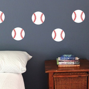 Base ball wall decals set of 10, Fun sport, baseball boys bedroom game room Static window cling clings