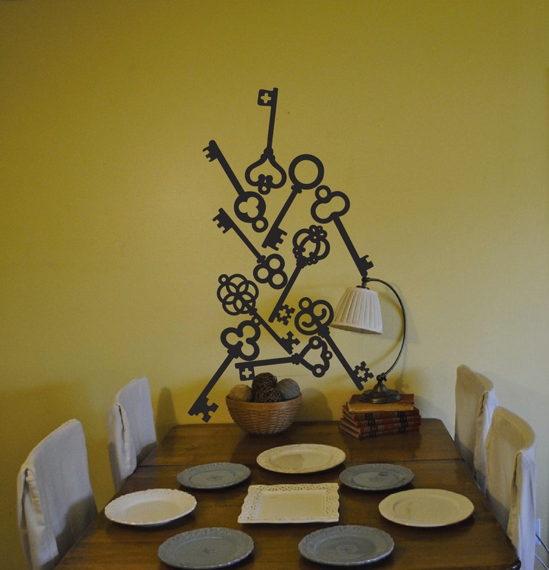 Key Wall Decals Set of 10 Stickers Skeleton Keys Apple Etsy