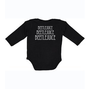 Beetlejuice beetlejuice beetlejuice soft shirt body suite baby infant, Halloween, Cute fun