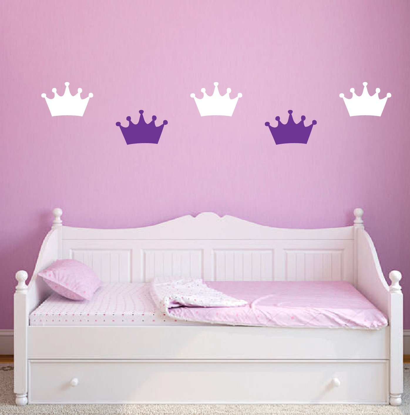 Crown Wall Decals, Set of 10 Queen Princess Royalty Girly Static Window ...