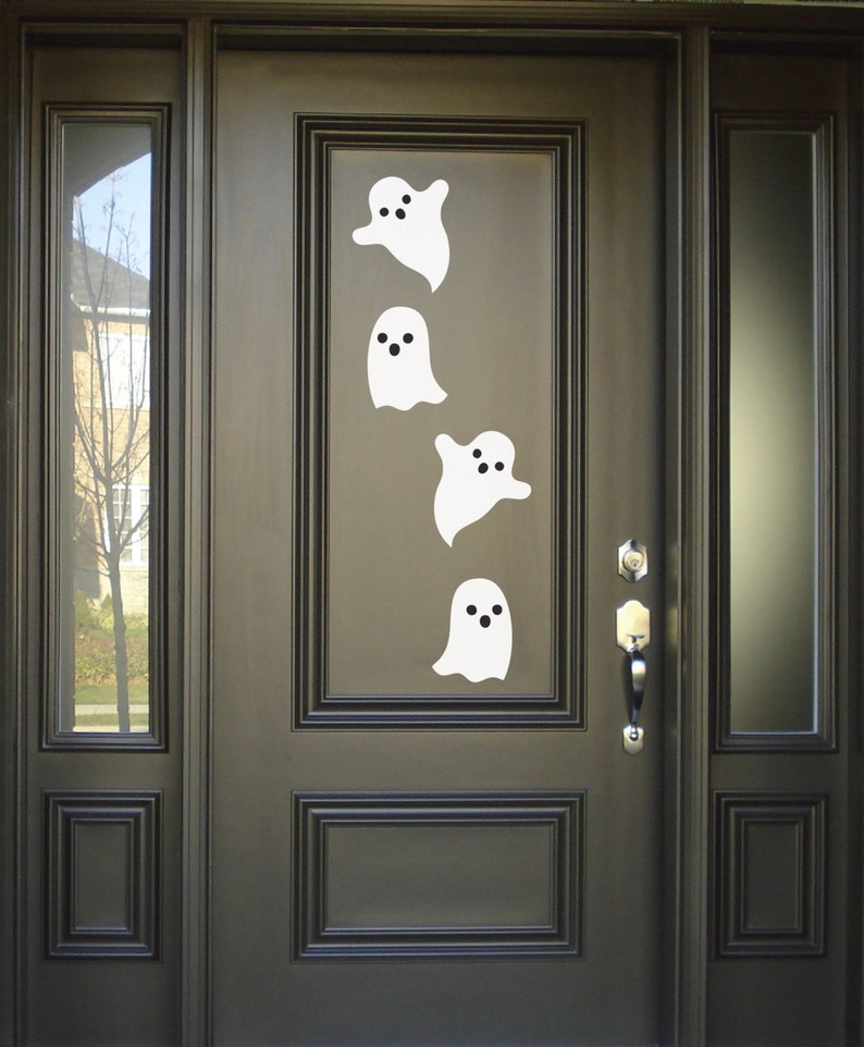 Ghost, Wall Decals, Set of 4, Halloween Decoration Static window cling clings image 2