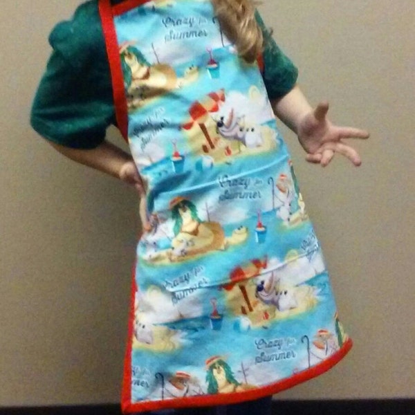 Olaf Crazy for Summer Child's Apron