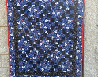Witch Quilt, 39"x52", Handmade One of a Kind