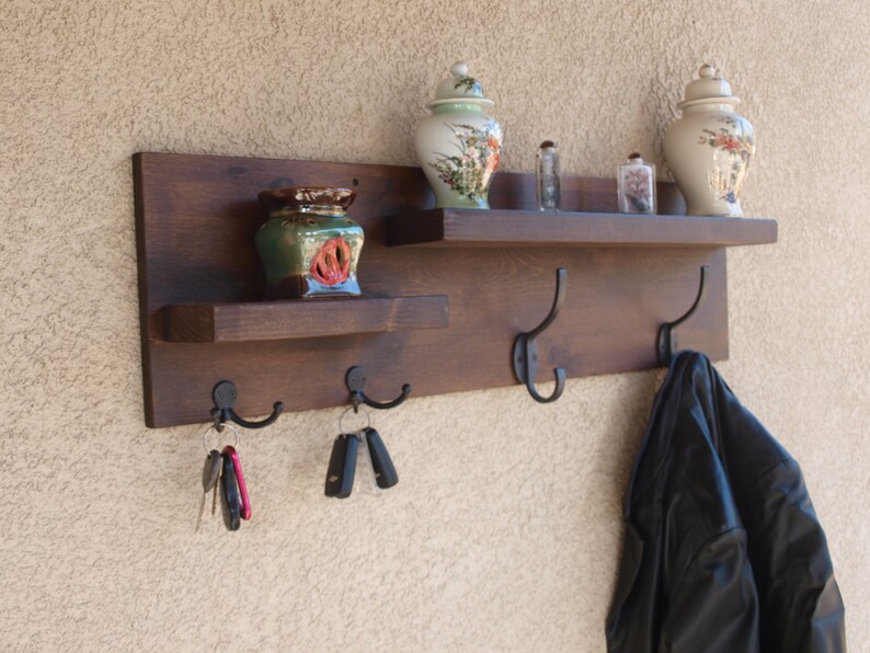This Shabby chic and Rustic Handmade coat and hat Rack with Etsy
