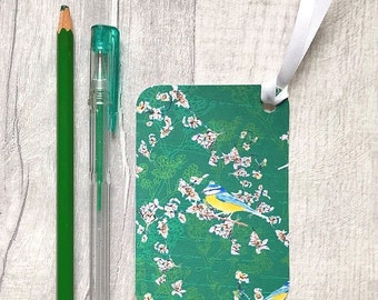 Nan's Garden Gift Tag, Vintage inspired tag, blue tit tag, bird tag, English Garden design, Japanese design, Gift wrapping, gift ideas.