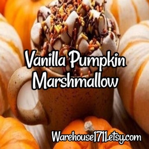 Vanilla Pumpkin Marshmallow Soy Wax Melts 2.6oz 1 Pack All Natural Soy Wax  6 Cubes Hand Poured with Fragrant/Essential Oils!, Food Scented Melts