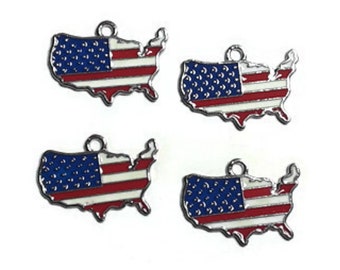 USA Karte Schmuck Armband Halskette Charms