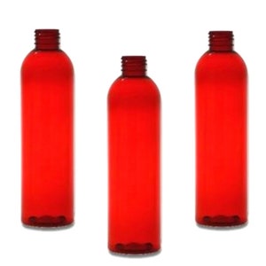 4oz RED Cosmo Slim Plastic Bottles image 1