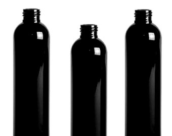 4oz BLACK Cosmo Slim Plastic Bottles