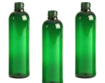 4oz GREEN Cosmo Slim Plastic Bottles