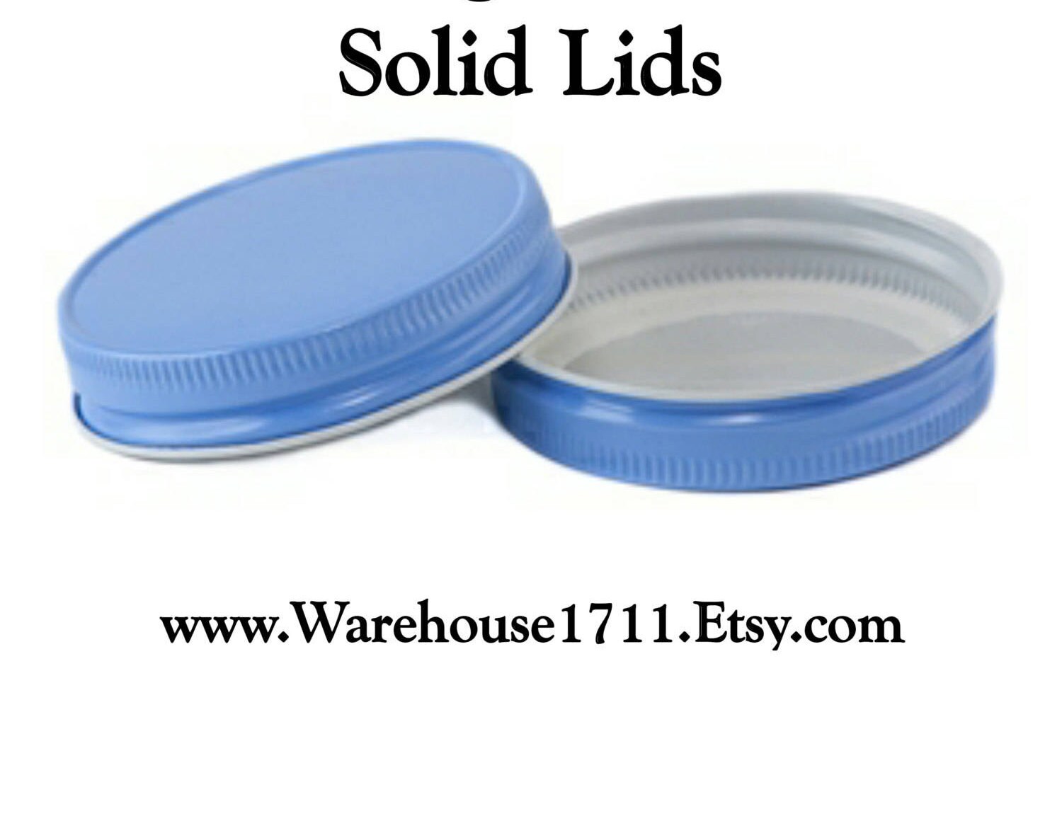 Mason Jar Lids 8 Solid Lids Light Blue/Party Jar Etsy