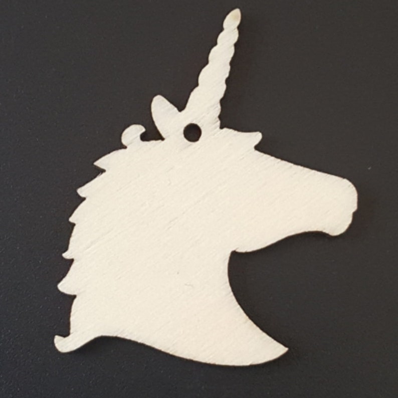 Unfinished Ready to Decorate Natural Wood Unicorn Head Cutout Etsy
