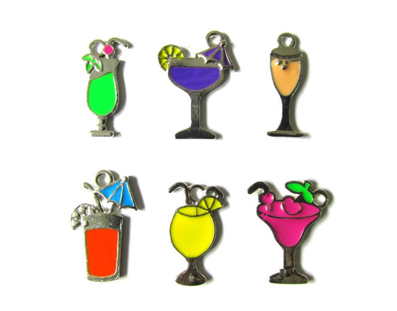 Drink Cocktail Charms Party Charms Jewelry Charms - Etsy