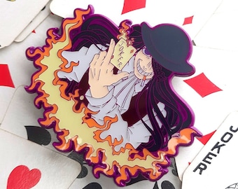 Szpilka z emalii Dark Hero, Szpilka z emalii anime, Szpilka świecąca w ciemności, Szpilka z anime Fire, Prezenty z emalii anime, Duże szpilki z emalii, Fajne prezenty anime