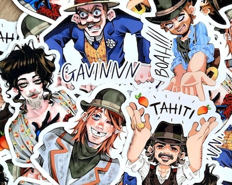 Cowboy Stickers, RDR stickers, Tahiti sticker, Cowboy video game, Video game gifts, Video game stickers, Gifts for gamers, Cowboy gifts