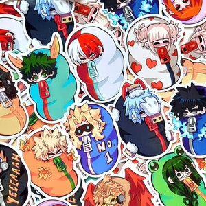 Sleeping Bag Stickers, MHA cute stickers, BNHA cute stickers, Cute anime gifts, Cute anime stickers, Aizawa inspired, Cute Chibi stickers