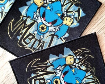 Heavy metal patch,Hedgehog patch,Video game patch,Gifts for gamers,90s nostalgia,Patch gifts,Retro game patch,Metal patches,Metalhead gifts