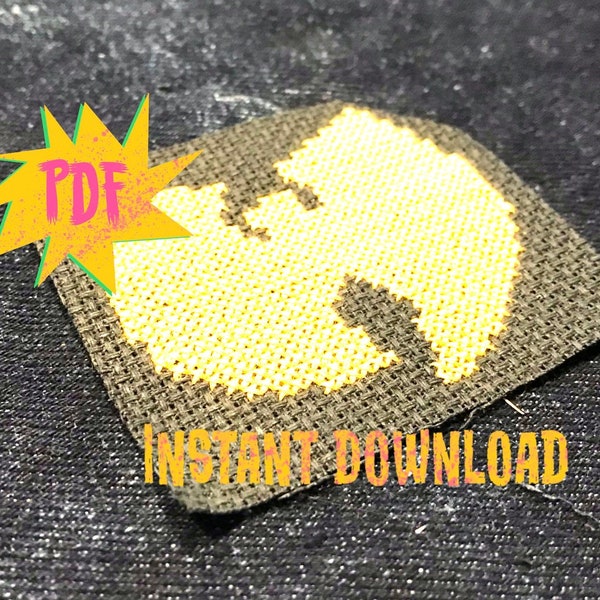 Wu Tang Clan cross stitch pattern - rap hip hop classic