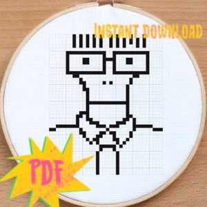 Descendents Milo cross stitch pattern - punk rock crust metal rock