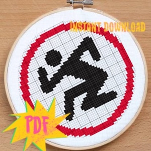 DRI cross stitch pattern - punk rock crust metal rock