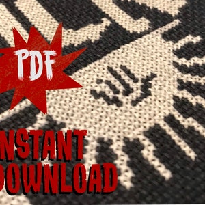 My Chemical Romance - Sun cross stitch pattern - horror punk rock crust metal rock