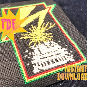 Bad Brains Banned in DC cross stitch pattern - punk hardcore patch